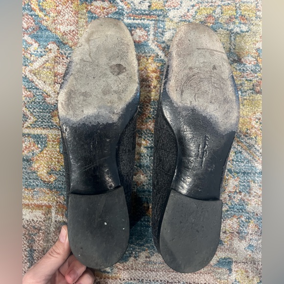 VINTAGE SALVATORE FERRAGAMO velvet textured flats - Picture 8 of 8